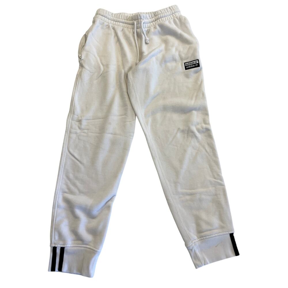 M3-28 ADIDAS Men's Drawstring Sweat Pants White Small